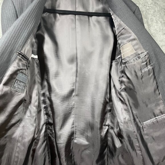 Samuelsohn Harry Rosen SB Ashton Blazer Mens 40R Striped 💯 Wool Made in Canada - Picture 10 of 15